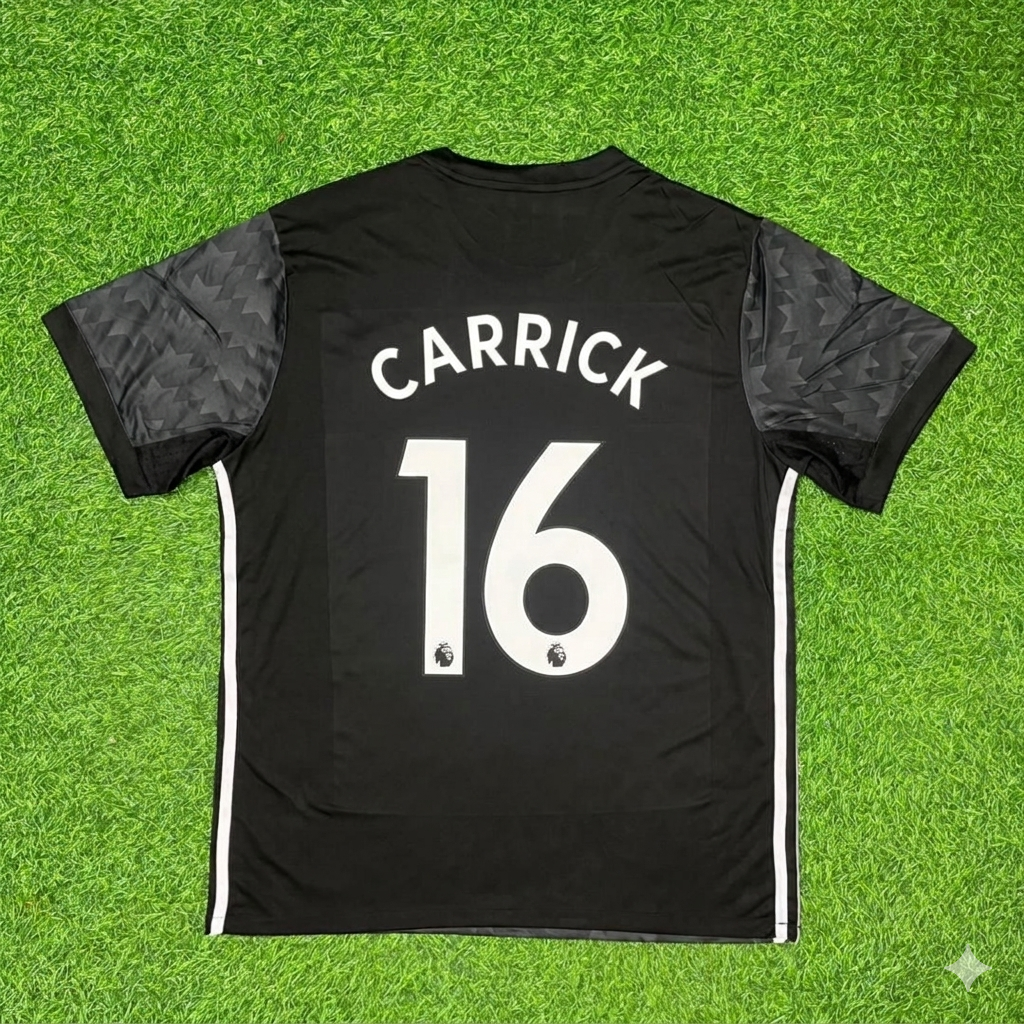 Michael Carrick Manchester United 2017-2018 Black Retro Football Jersey