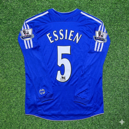 Michael Essien #5 Chelsea 2006-2008 Long Sleeve EPL Patch Football Jersey