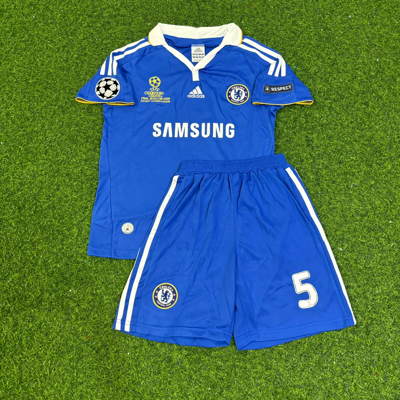 Michael Essien Chelsea 2008 Final Kids Jersey Kinder Trikot Soccer Shirt
