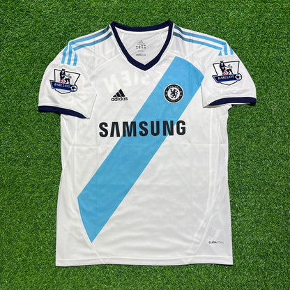 Ashley Cole Chelsea 2012-2013 Retro White Football Jersey