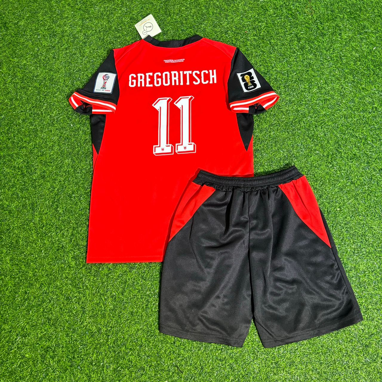 Michael Gregoritsch 11 Austria 2026 World Cup Kids Football Jersey Kit