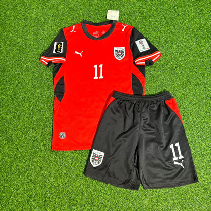 Michael Gregoritsch 11 Austria 2026 World Cup Kids Football Jersey Kit