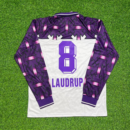 Michael Laudrup #8 Fiorentina 1992 1993 Away Purple Retro Vintage Jersey