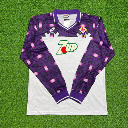 Michael Laudrup #8 Fiorentina 1992 1993 Away Purple Retro Vintage Jersey