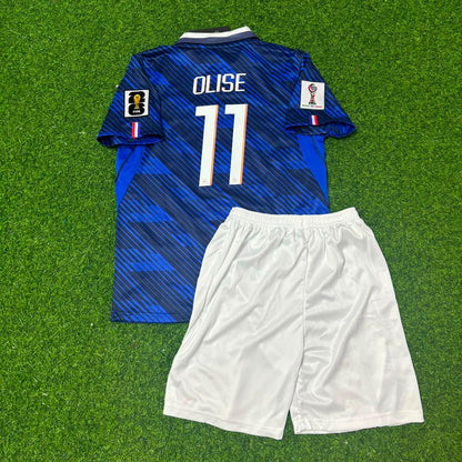Michael Olise #11 France 2026 World Cup Home Kids Football Jersey