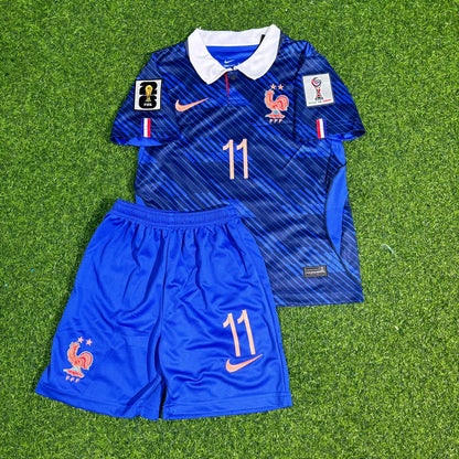 Michael Olise #11 France 2026 World Cup Home Kids Football Jersey