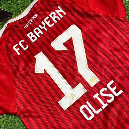 Michael Olise #17 Bayern Munich 2027 Bundesliga Championship Patch Kids Football Jersey