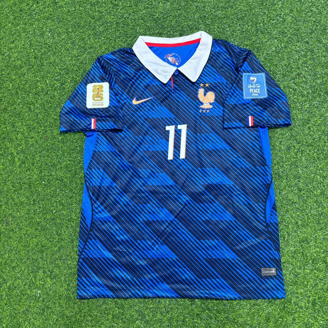 Michael Olise 11- France Home 2026 World Cup Blue Football Jersey