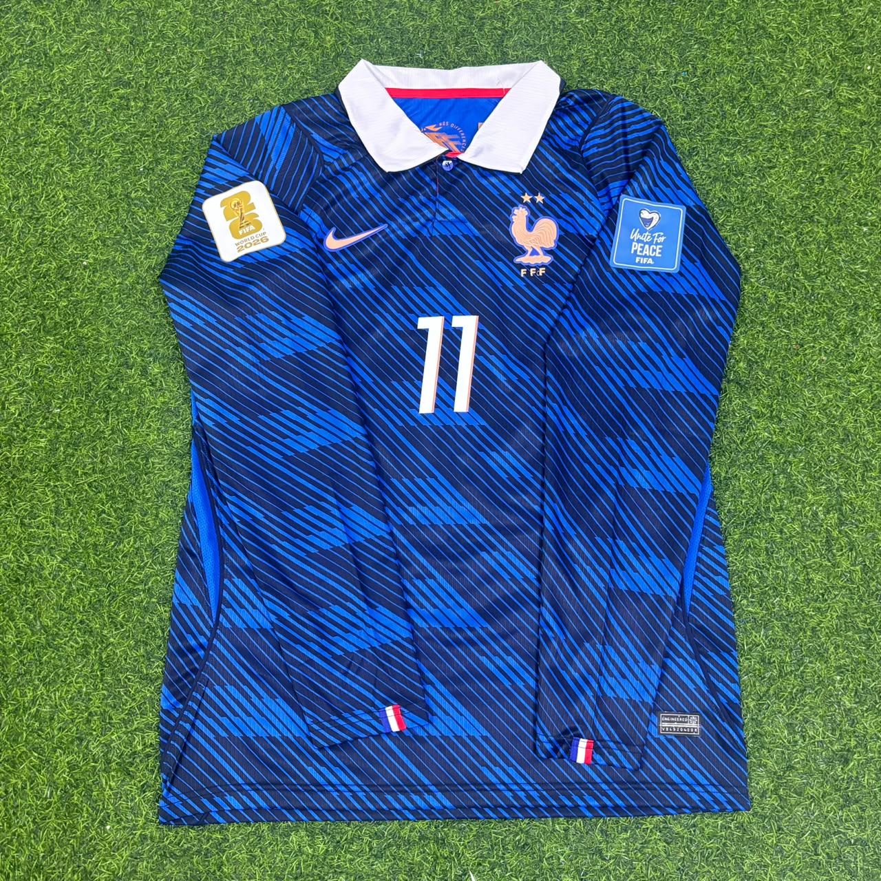 Michael Olise France 2026 World Cup Home Long Sleeve Football Jersey