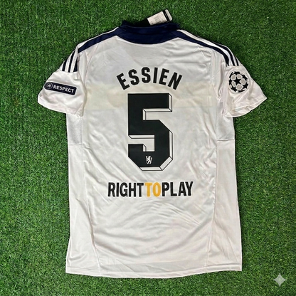 Michael Essien #5 Chelsea 2011 2012 Champions League White Yellow Retro Jersey Trikot