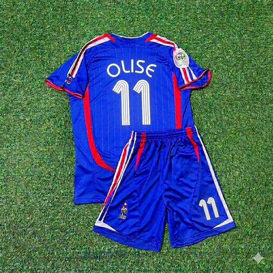 Michael Olise #11 World Cup Kids Blue Retro Football Jersey Kit