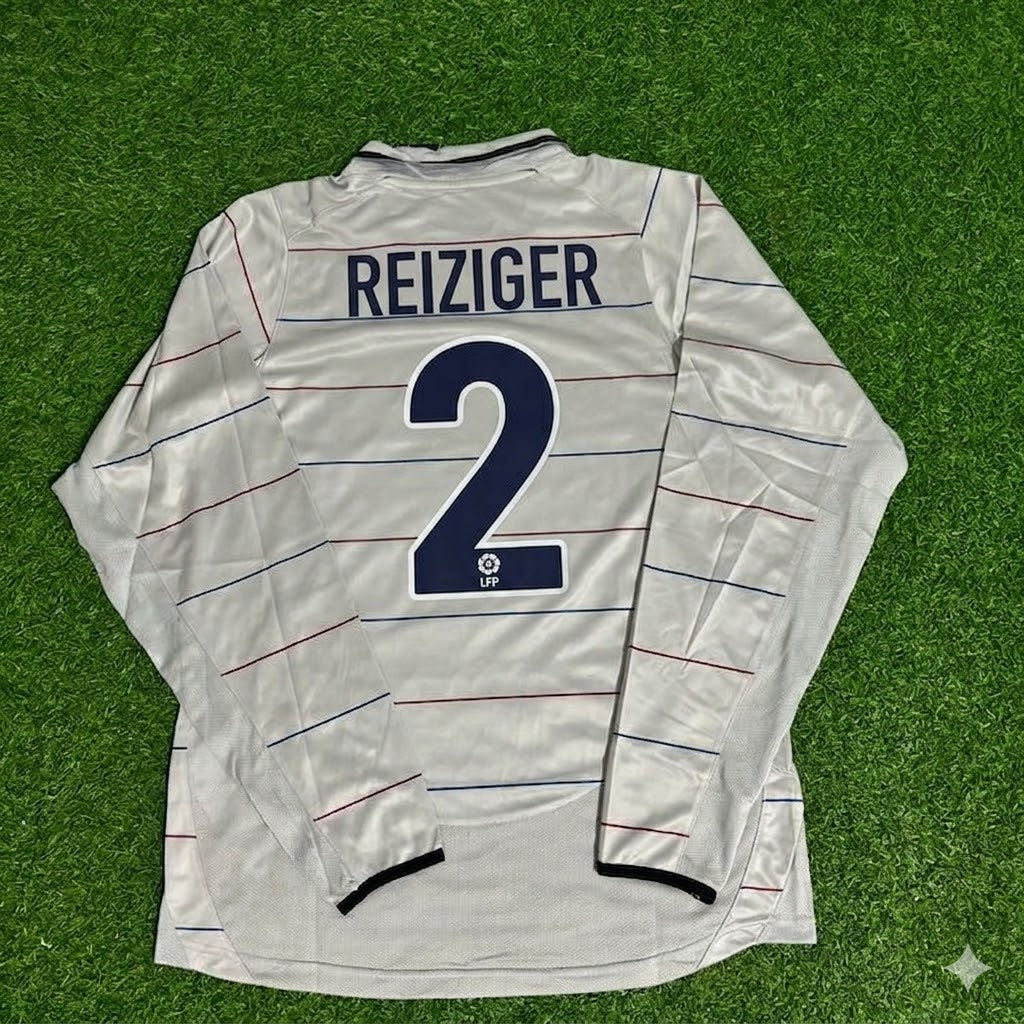 Michael Reiziger #2 Barcelona 2003 2004 Away Long Sleeve Retro Football Jersey Kit