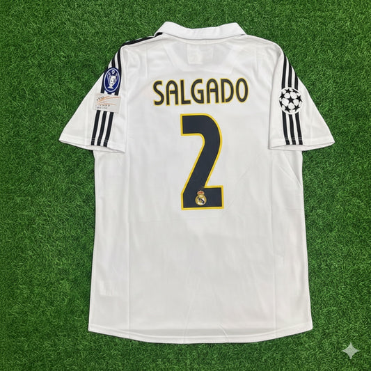 Míchel Salgado 2- Real Madrid 2003 2004 White Home Retro Jersey Shirt Trikot Maillot