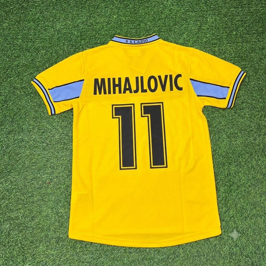 Sinisa Mihajlovic Lazio 1998-2000 Yellow Retro Football Jersey