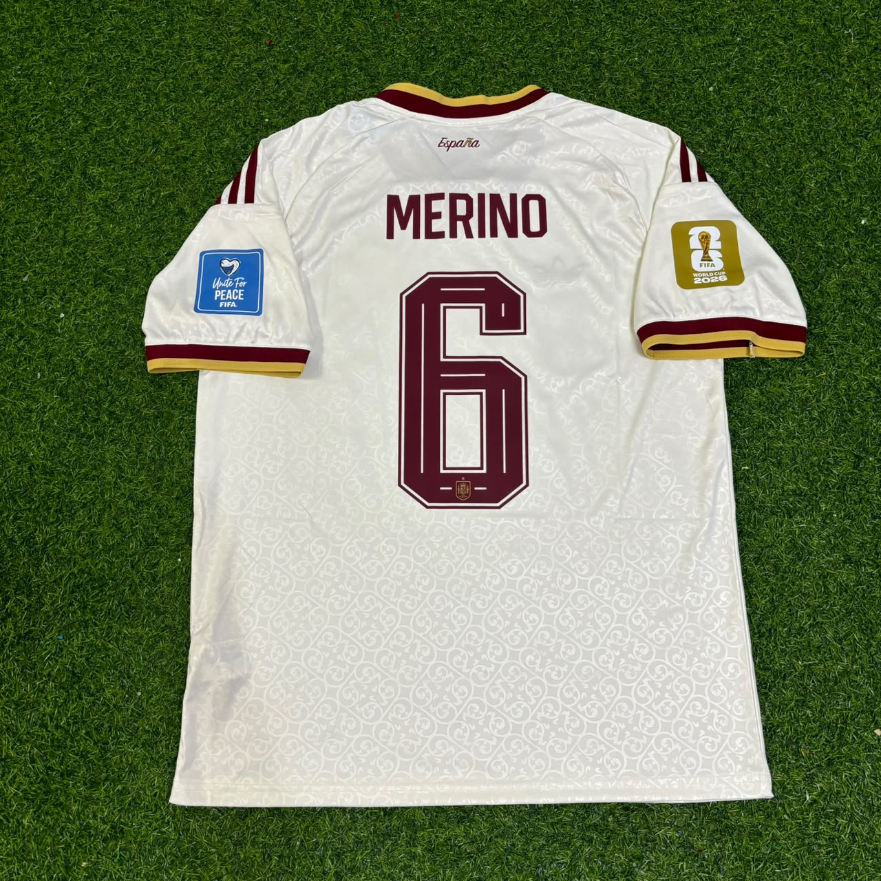 Mikel Merino 6- Spain 2026 World Cup Away Football Jersey