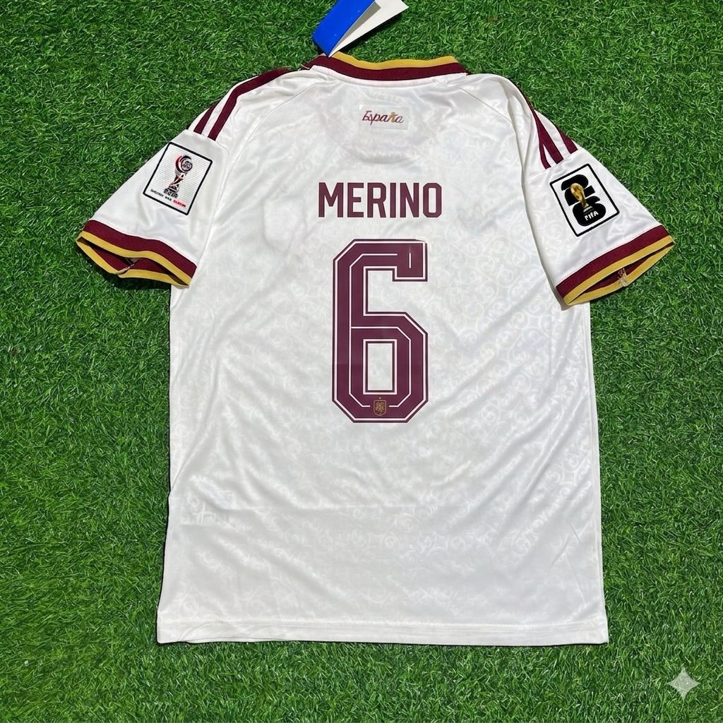 Mikel Merino 6- Spain 2026 World Cup Away Football Jersey