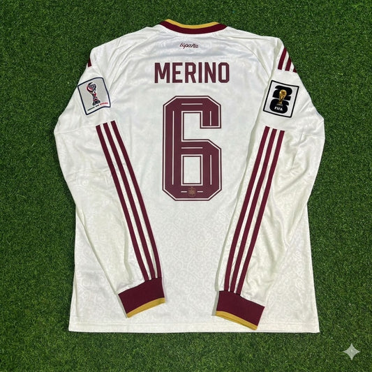 Mikel Merino #6 Spain 2026 World Cup Away Long Sleeve Jersey Trikot Maillot