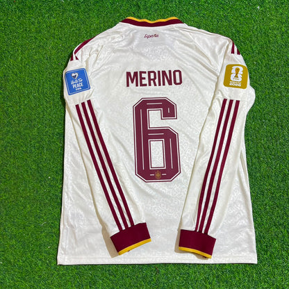 Mikel Merino #6 Spain 2026 World Cup Away Long Sleeve Jersey Trikot Maillot