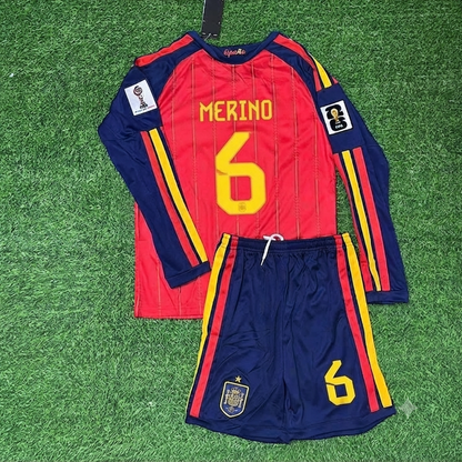 Mikel Oyarzabal Spain 2026 World Cup Kids Home Long Sleeve Football Jersey