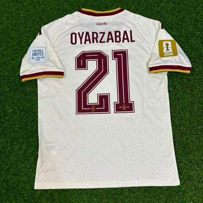 Mikel Oyarzabal #21 Spain Two Star 2026 World Cup Champions Away Jersey Trikot Maillot