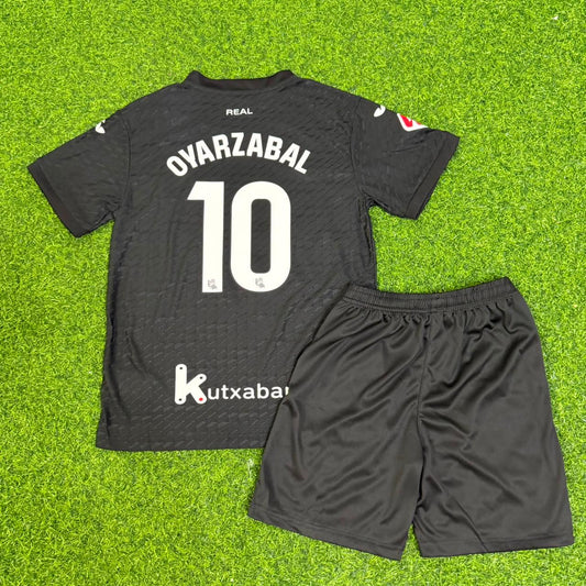 Mikel Oyarzabal Real Sociedad 2027 New Season Away Black Kids Jersey Trikot Maillot Soccer Shirt