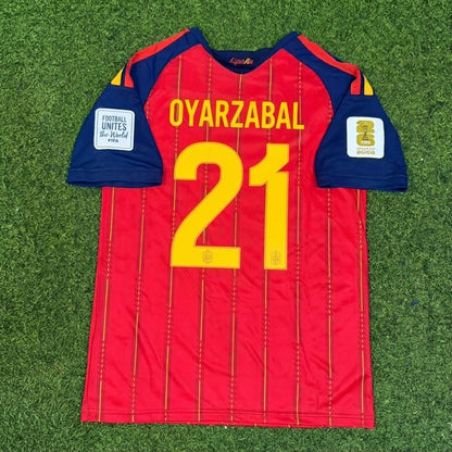 Mikel Oyarzabal #21 Spain Two Star 2026 World Cup Champions Home Jersey Trikot Maillot