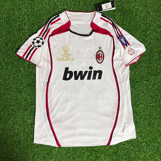Milan 2007 Final Athene Champions League Final White Retro Football Jersey