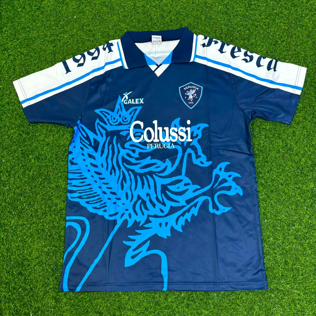 Milan Rapaic Perugia Retro Blue Football Jersey
