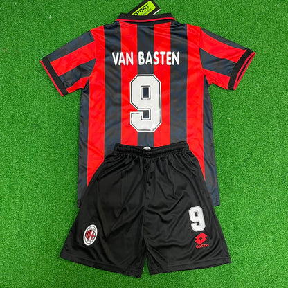 Marco van Basten Milan Retro Kids Kit – | KinderTrikot | Maillot Enfant Soccer Shirt