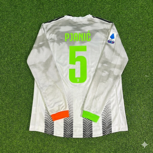 Miralem Pjanić #5 Juventus 2019-2020 Long Sleeve Retro Football Jersey