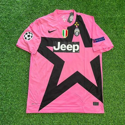Mirko Vucinic Juventus Pink 2012 2013 Season Retro Jersey Soccer Shirt
