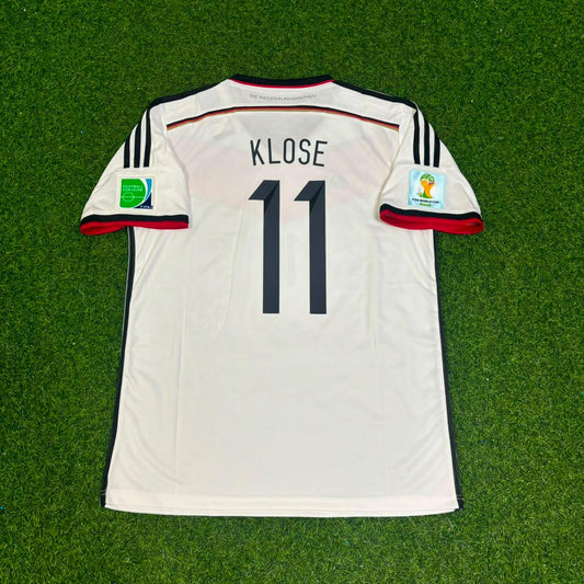 Miroslav Klose Deutschland WM 2014 Weißes Retro-Fußballtrikot