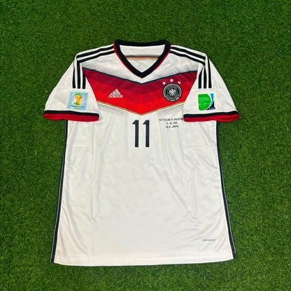 Miroslav Klose Deutschland WM 2014 Weißes Retro-Fußballtrikot