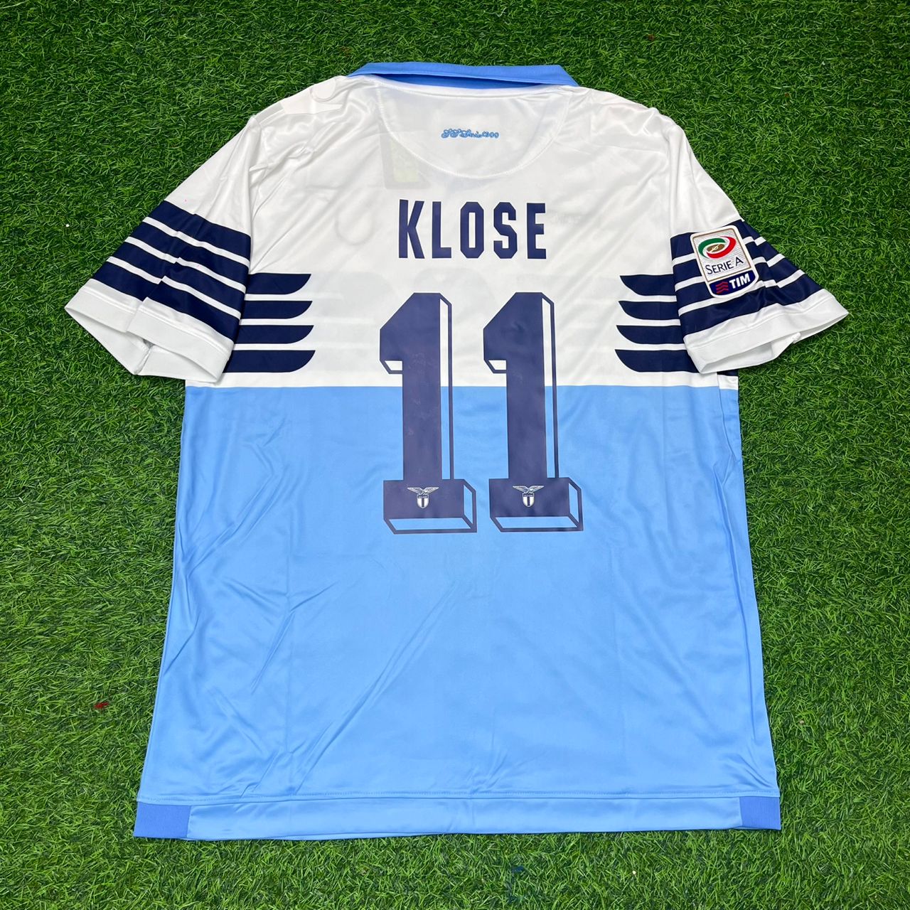Miroslav Klose #11 Lazio White Blue Retro Home Football Jersey