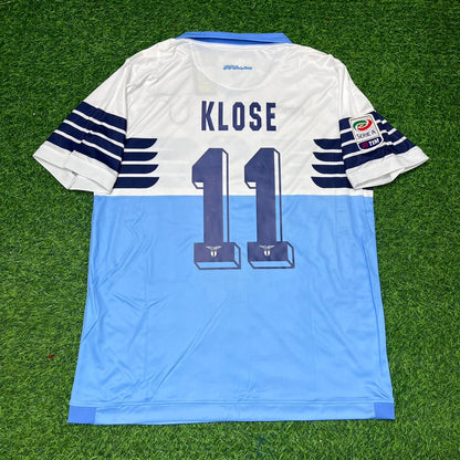Miroslav Klose #11 Lazio White Blue Retro Home Football Jersey