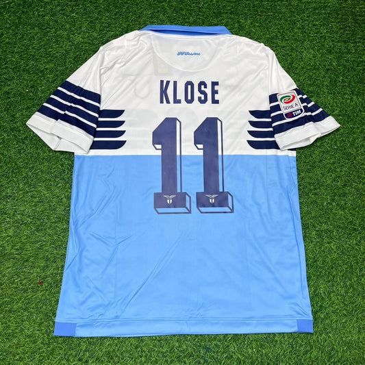 Miroslav Klose #11 Lazio White Blue Retro Home Football Jersey