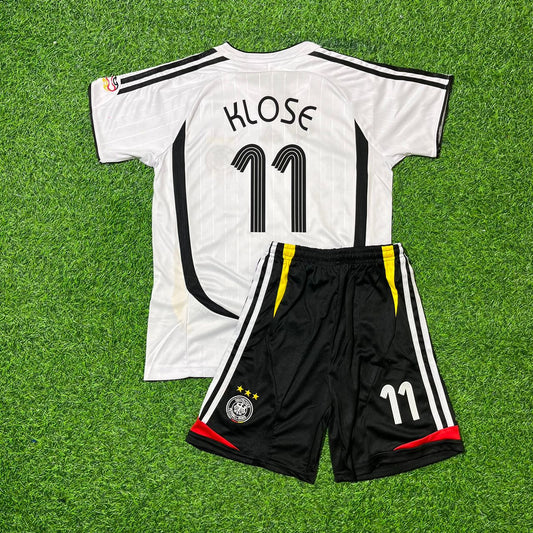 Miroslav Klose Germany 2006 World Cup Kids White Retro Football Jersey Kit