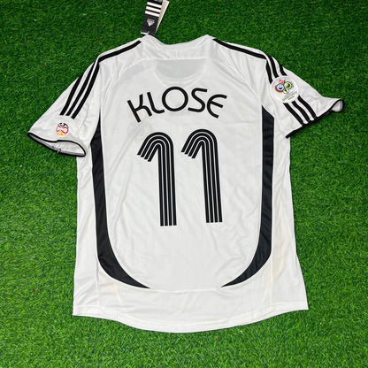 Miroslav Klose Deutschland WM 2006 Weißes Retro-Fußballtrikot Trikot Maillot Soccer Shirt