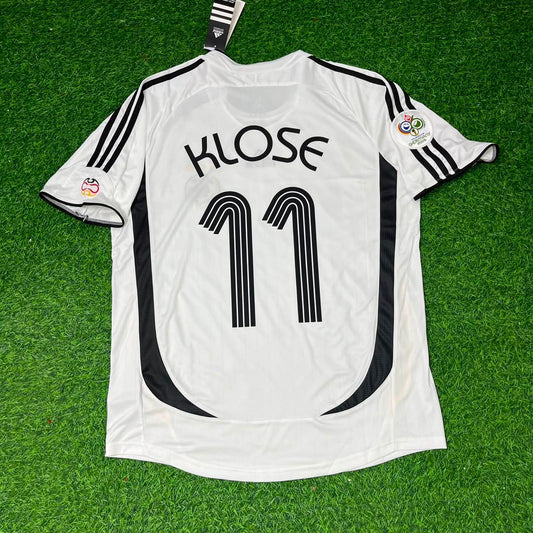 Miroslav Klose Germany 2006 World Cup White Retro Football Jersey Trikot Maillot Soccer Shirt