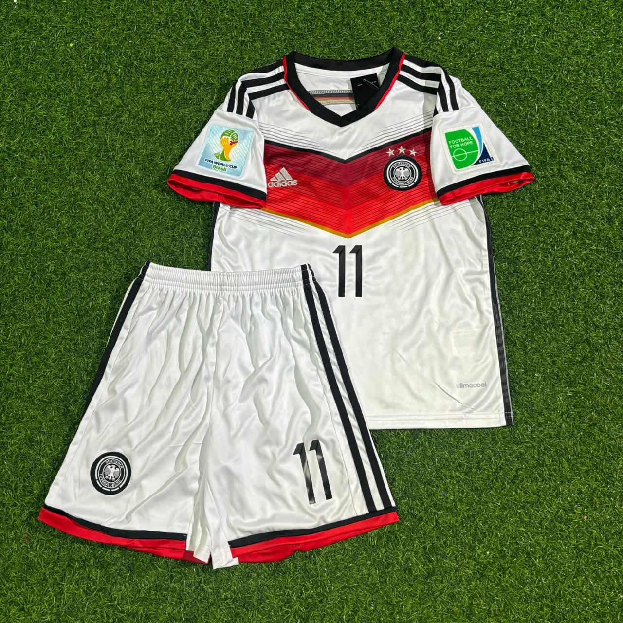 Miroslav Klose Germany 2014 World Cup Kids White Retro Football Jersey Kit