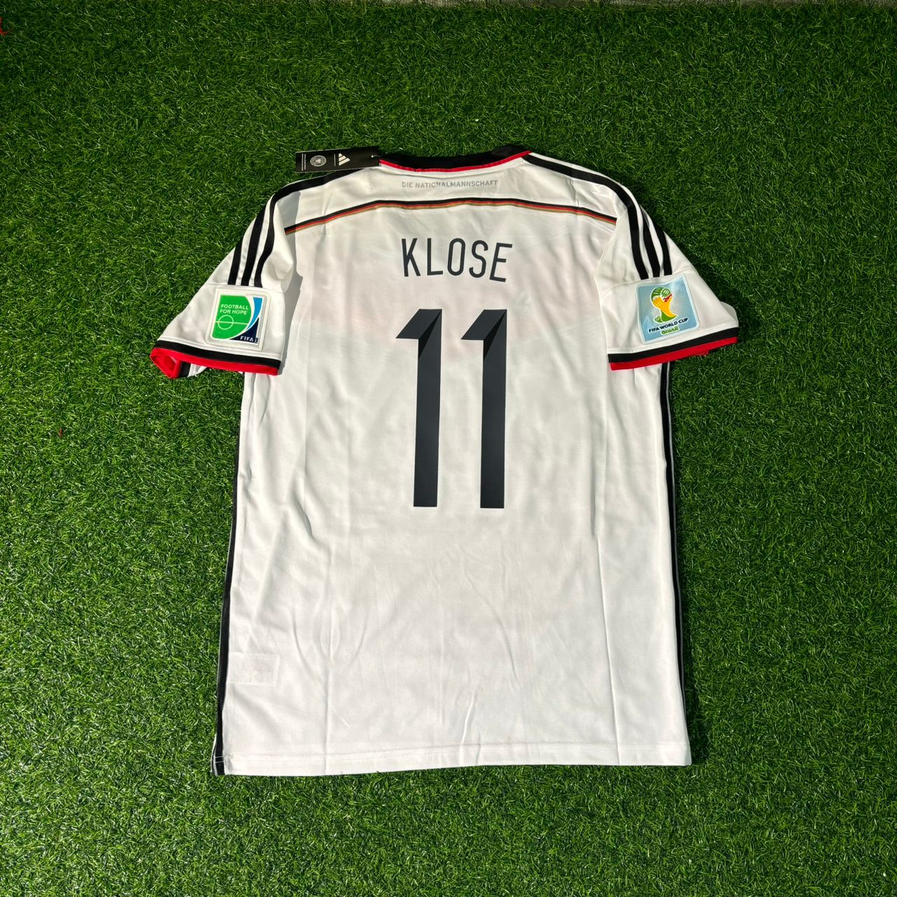 Miroslav Klose Germany 2014 World Cup White Retro Football Jersey Kit