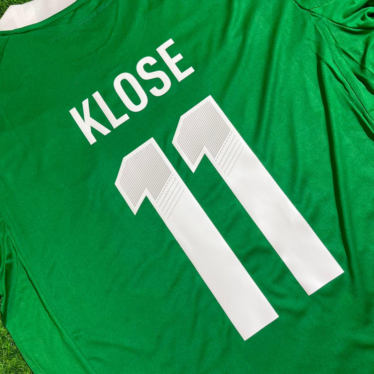 Maillot de football rétro vert à manches longues Miroslav Klose Allemagne EURO 2012