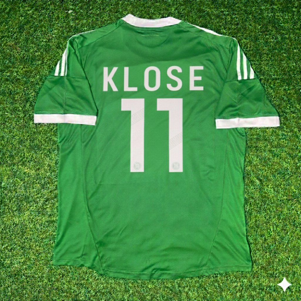 Miroslav Klose Germany EURO 2012 Green Retro Football Jersey