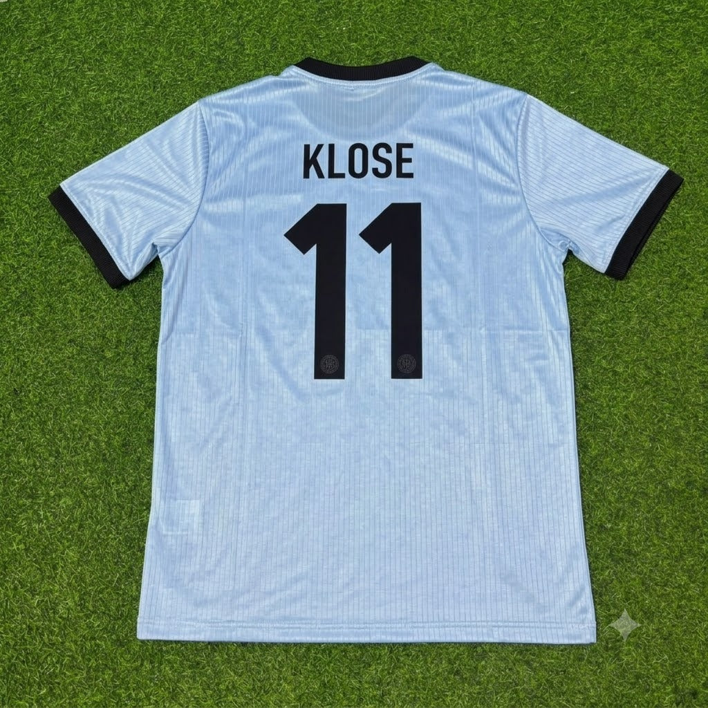 Miroslav Klose Germany 125th Year Special Clear Blue Retro Football Jersey