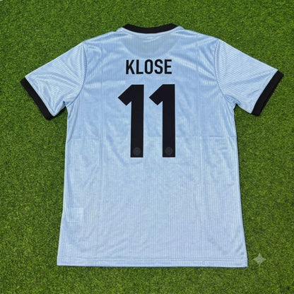 Miroslav Klose Germany 125th Year Special Clear Blue Retro Football Jersey
