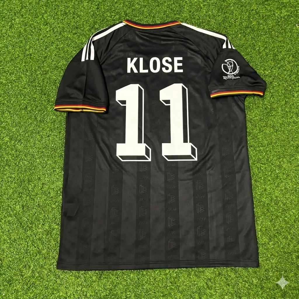 Miroslav Klose Germany 2002 World Cup Black Special Retro Football Jersey