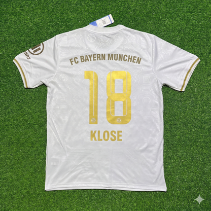 Miroslav Klose #18 FC Bayern München 125 Years Anniversary Special-Edition White Jersey