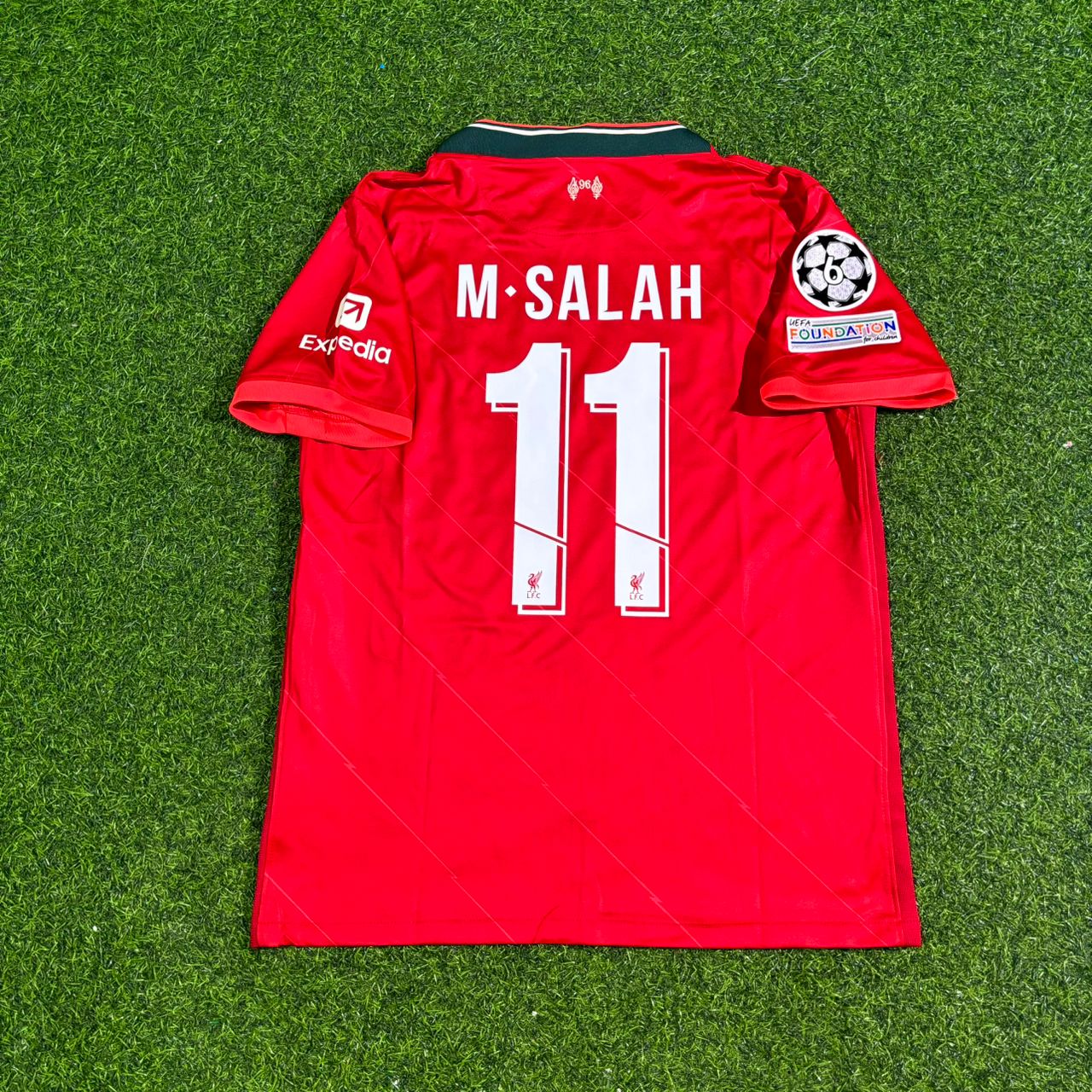 Mohamed Salah #11 Liverpool 2022 Champions League Final Home Retro Football Jersey