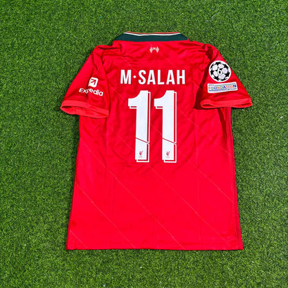 Mohamed Salah #11 Liverpool 2022 Champions League Final Home Retro Football Jersey