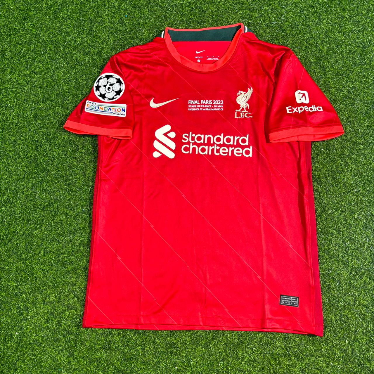 Mohamed Salah #11 Liverpool 2022 Champions League Final Home Retro Football Jersey